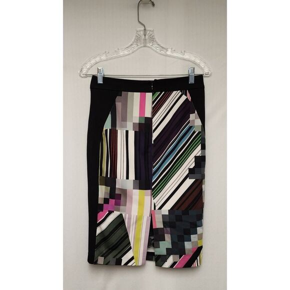 Trina Turk Multicolor Black Striped Printed Pencil Skirt  Size 2 - Picture 5 of 7